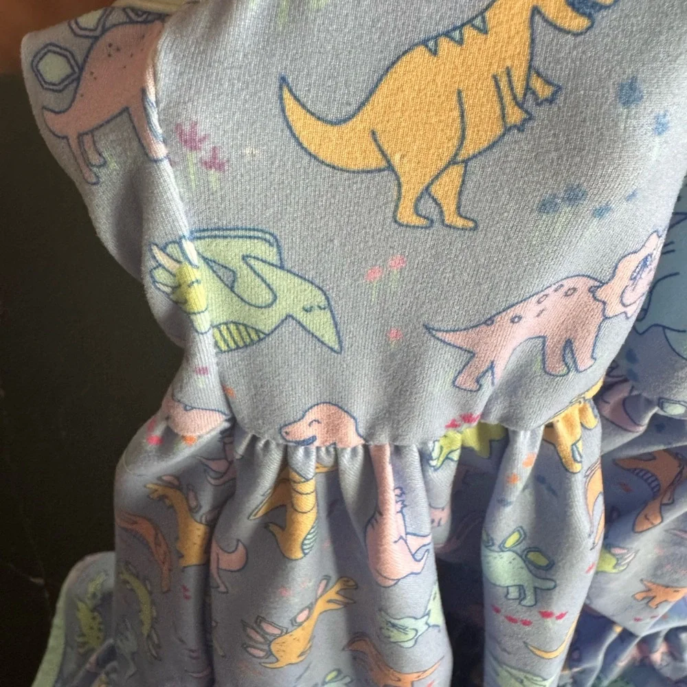 Girlhood Twirl Dinosaur‎ Print Dress